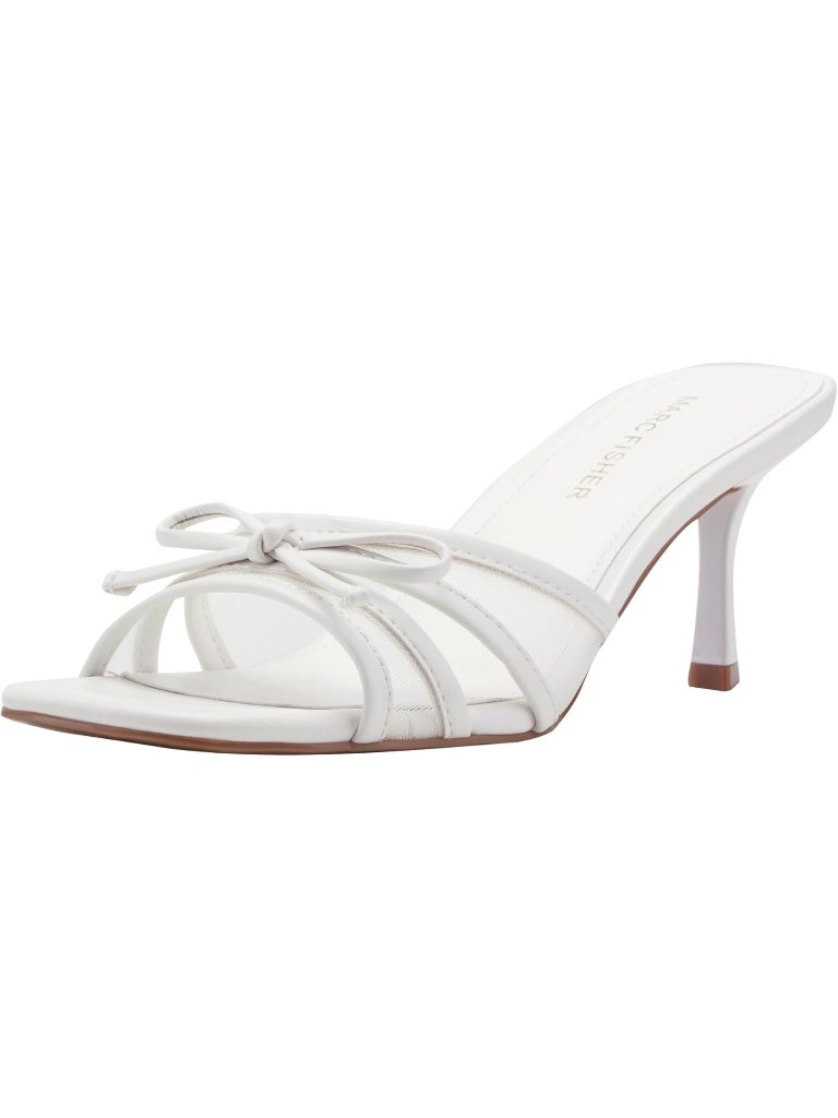 Marc Fisher Women's Delphy White Kitten Heels Pumps Wedding Party Dress Shoes